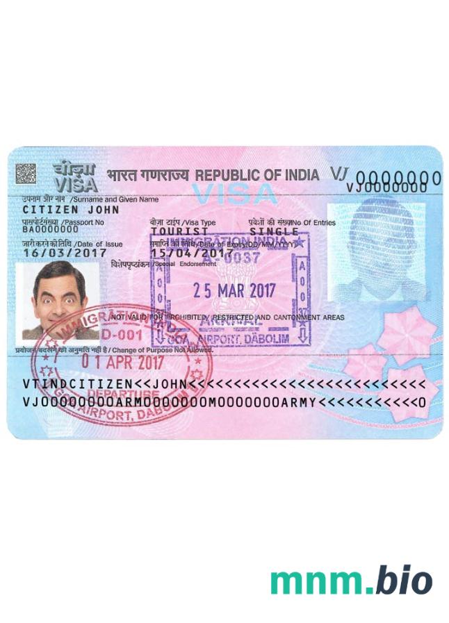 Indie travel visa Wersja 2